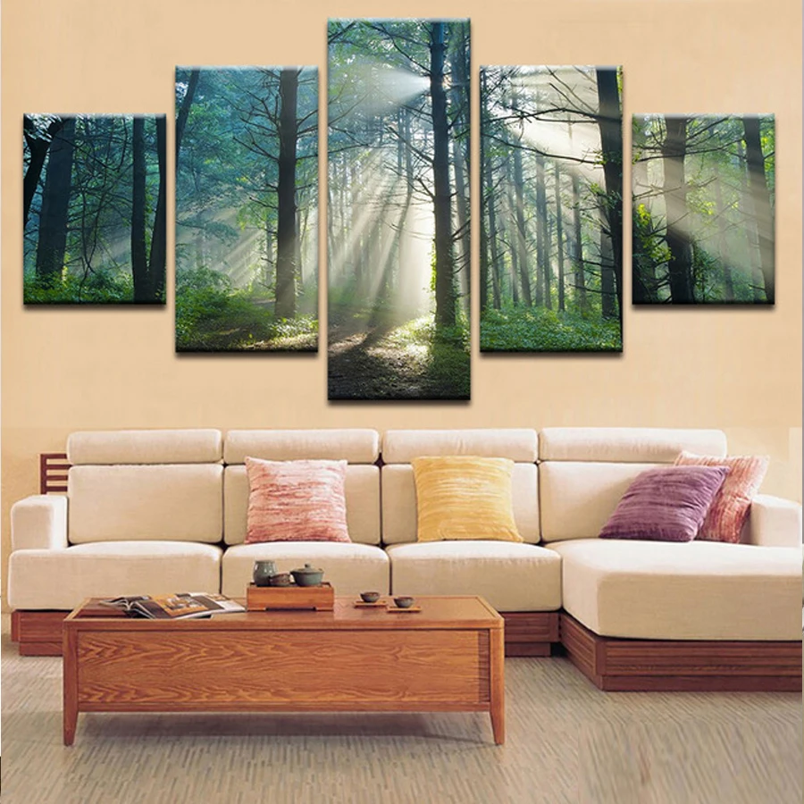 Алмазная 3D вышивка своими руками Солнечный лес природный пейзаж алмазная