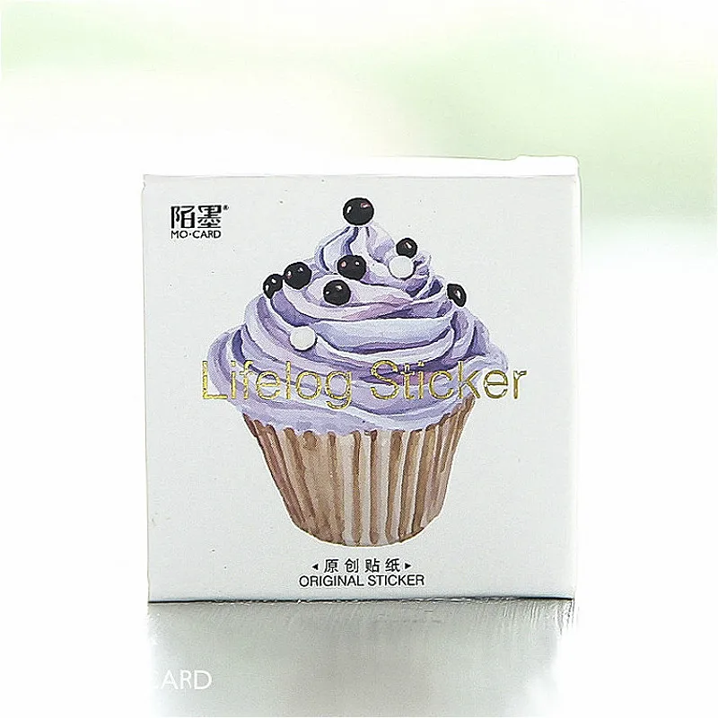 1pcs New Delicate Purple Cake Stationery Sticker Decorative Adhesive Practical Cartoon Scrapbooking Decoration Diary Stickers | Канцтовары