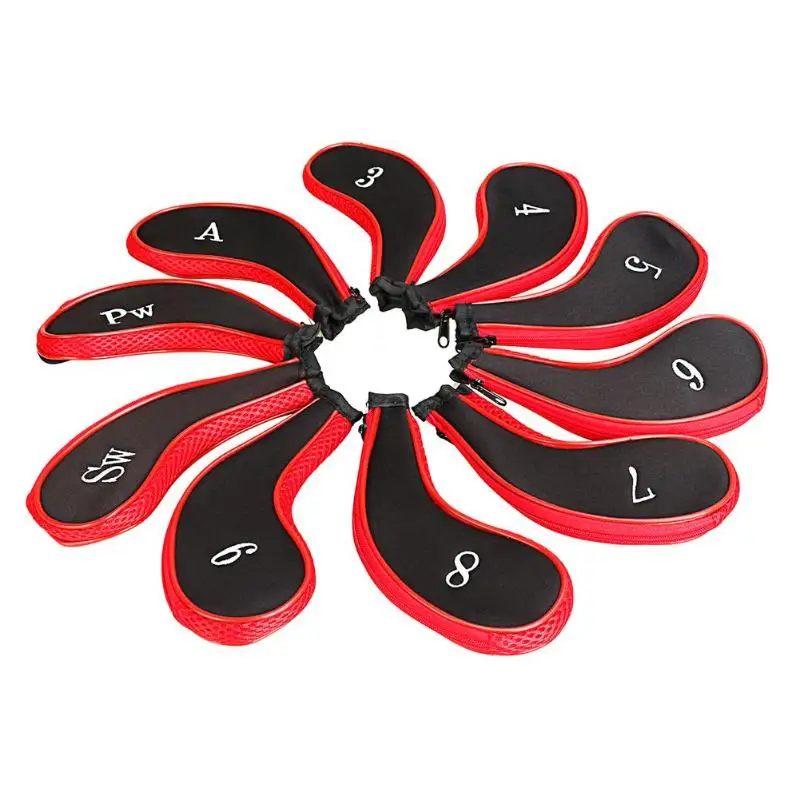 10 шт. Чехлы для клюшек набор из утюга чехлы головы защита на молнии аксессуары