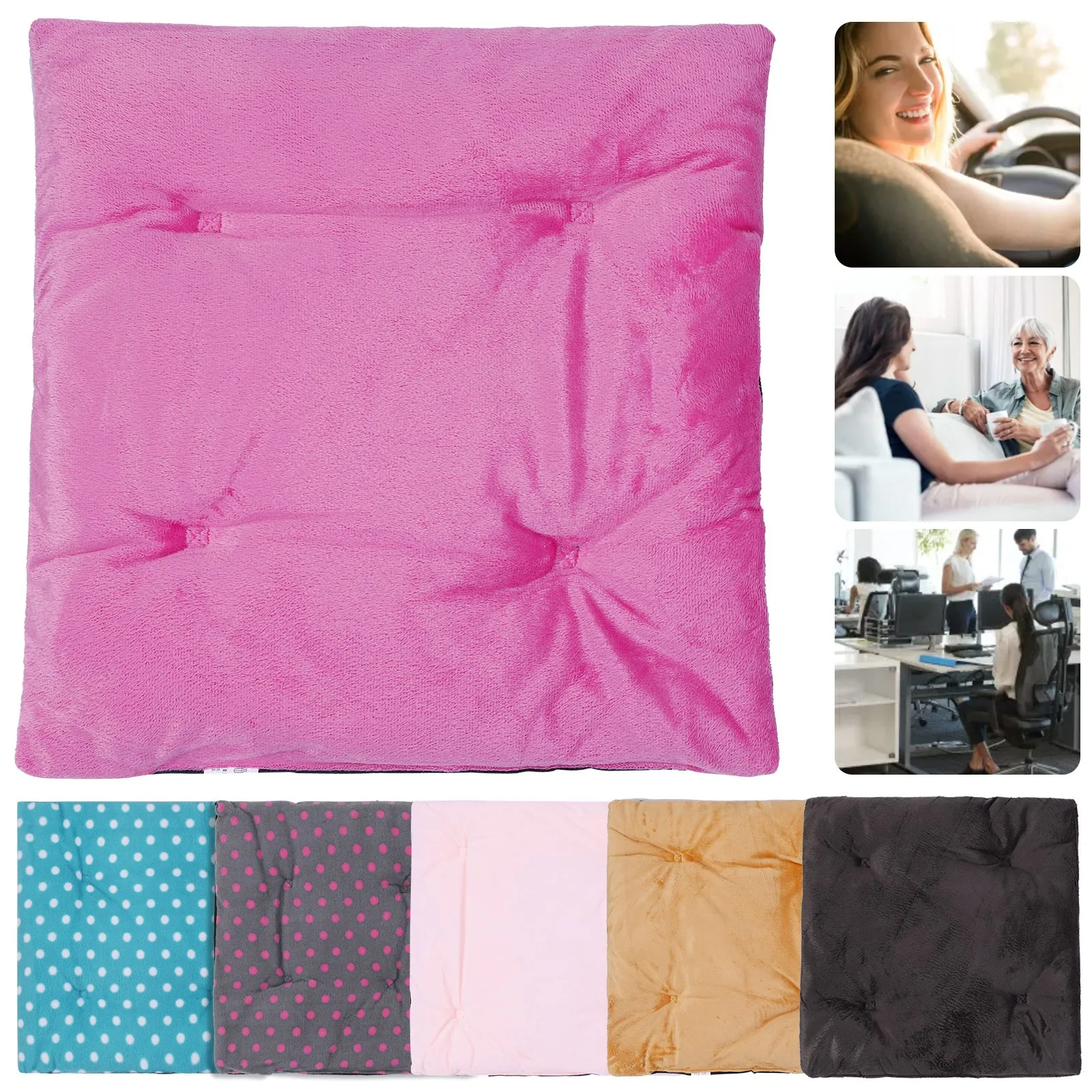 Подушка для автомобильного сиденья с подогревом и USB-портом 42x42 см | Дом сад