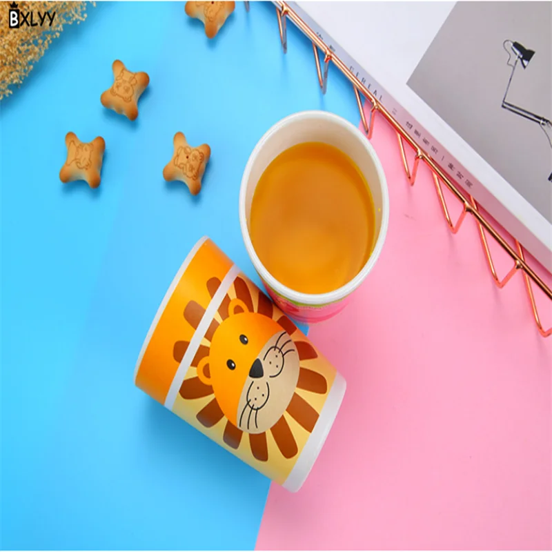 Популярная детская кружка BXLYY из бамбукового волокна с мультяшным рисунком