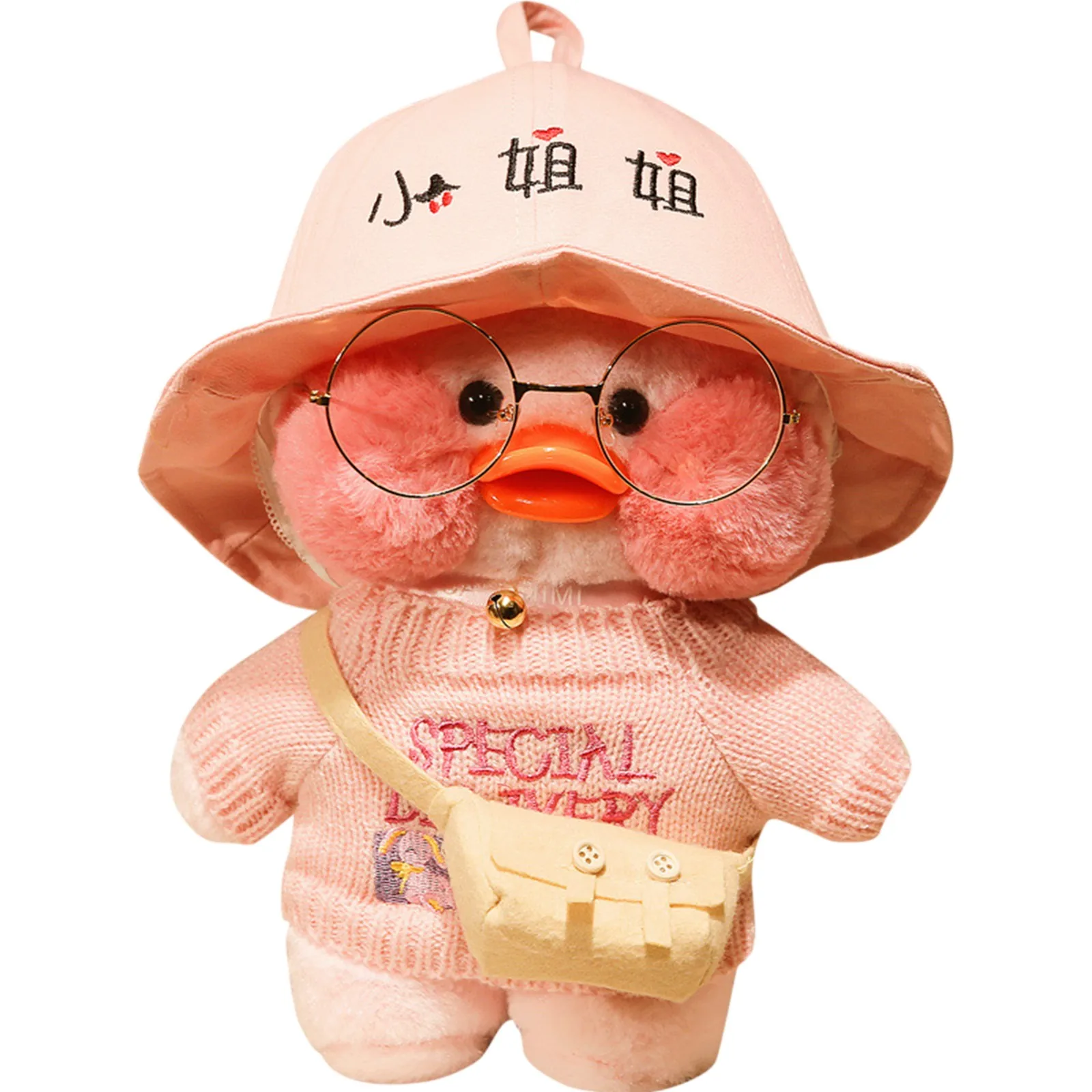 

30cm Cute Lalafanfan Coffee Yellow Duck Plush Toy Creative Stuffed Duck Soft Doll Animal Dolls Baby Toys Birthday Gift For Girl