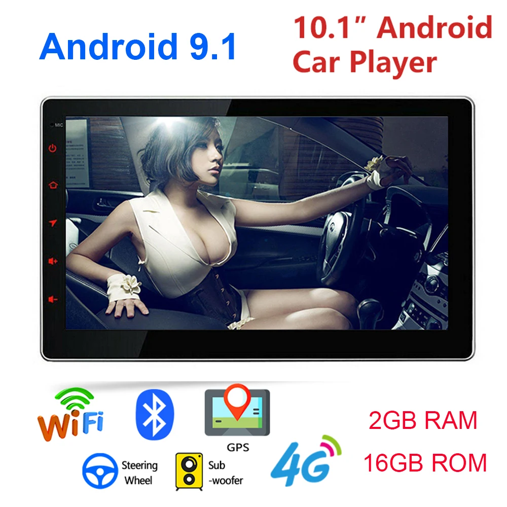 

10.1'' Android 9.1 Car Multimedia Player GPS Navigation WIFI 2 DIN Autoradio Bluetooth Car Radio Mirror Link 2Din Audio Stereo