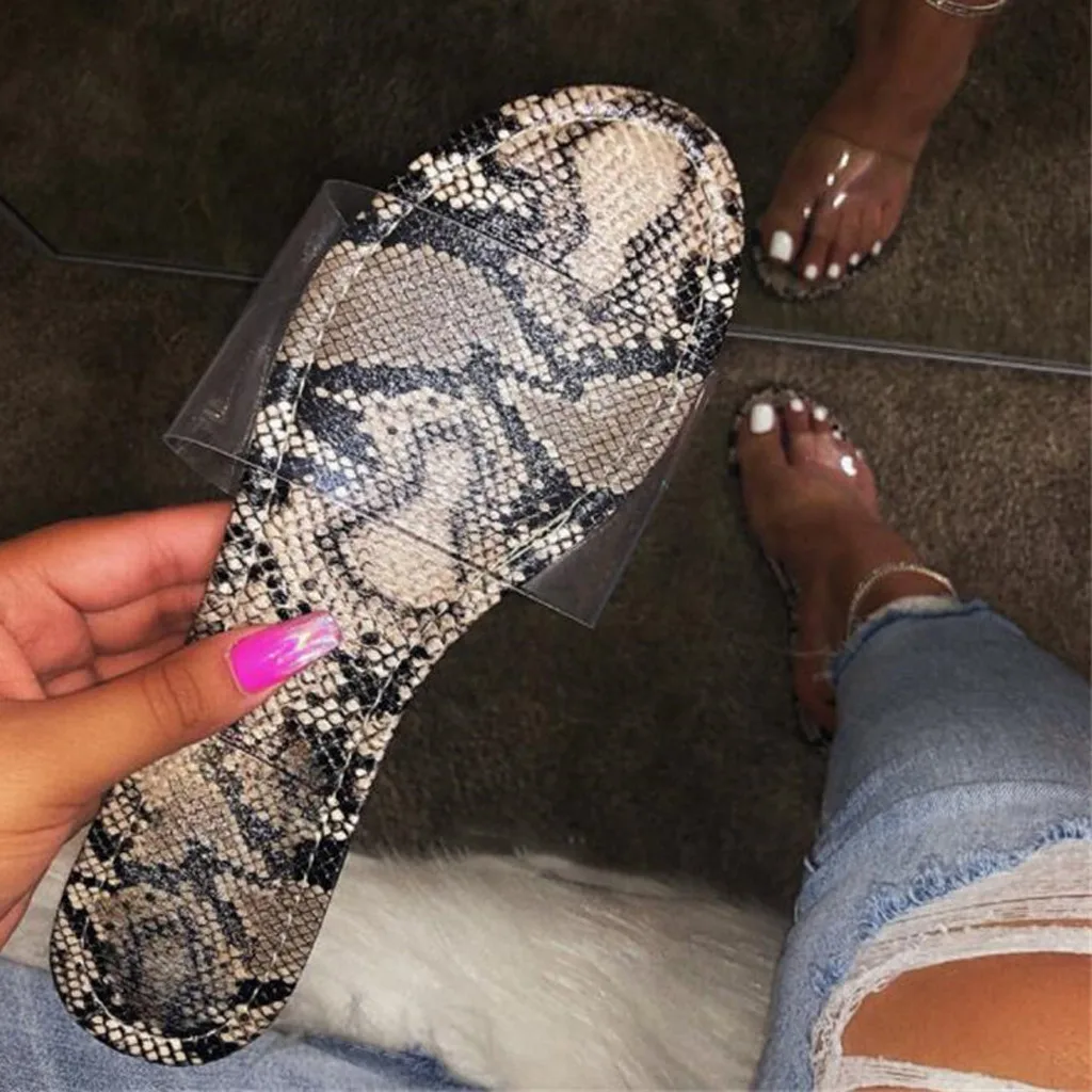 Женские тапочки Повседневные на плоской подошве с круглым носком пляжные