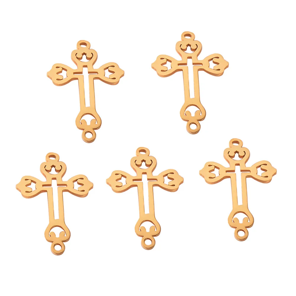 3 шт из нержавеющей стали кросс-подвесные прелести ювелирные аксессуары DIY бирки