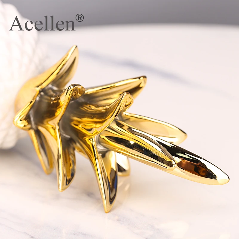 Керамическая фигурка ананаса в форме золотого и черного миниатюрные поделки