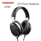 Takstar HF 580HF580 Hi-Fi Плоские наушники, ультра-большие плоские диафрагмы, низкие искажения, мощные LF полностью MF, прозрачные HF