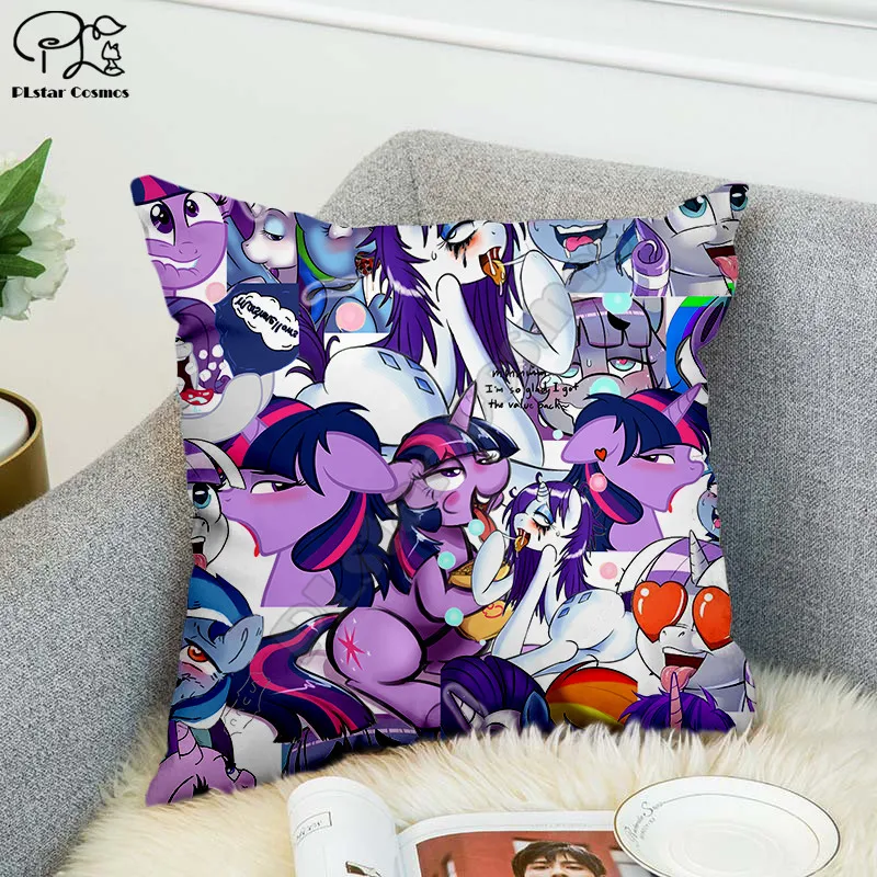 Чехол для подушки с 3D принтом My Little Pony декоративный наволочка из полиэстера