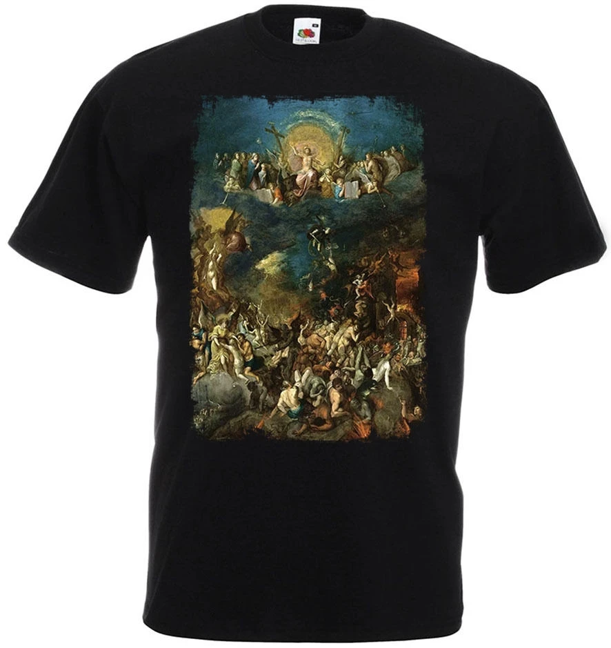 

The Last Judgement Catholic Christian t-shirt Jesus Final Judgment cotton black