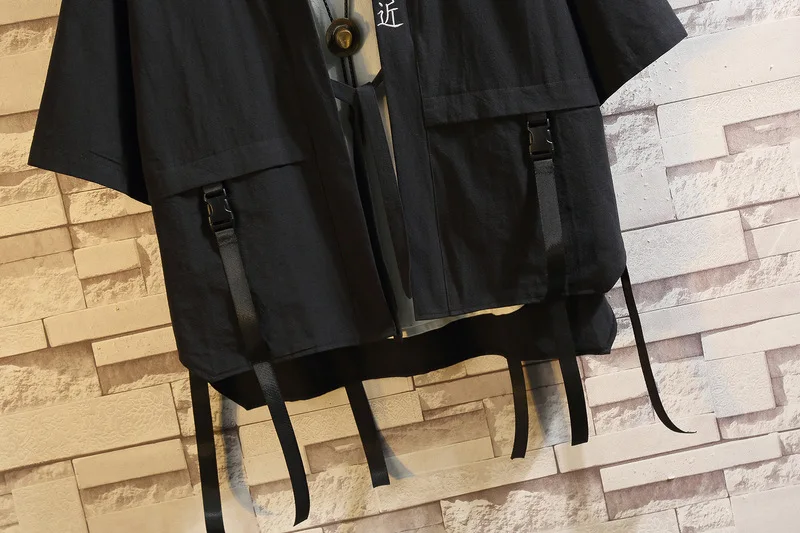 Модные костюмы для косплея самурая из черного хлопка сцены хаори традиционное