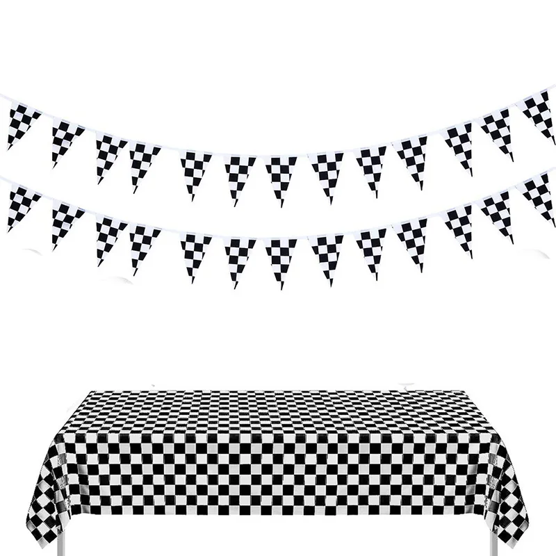 Черно белая клетчатая фотография детский воздушный шар гоночный грузовик сосны