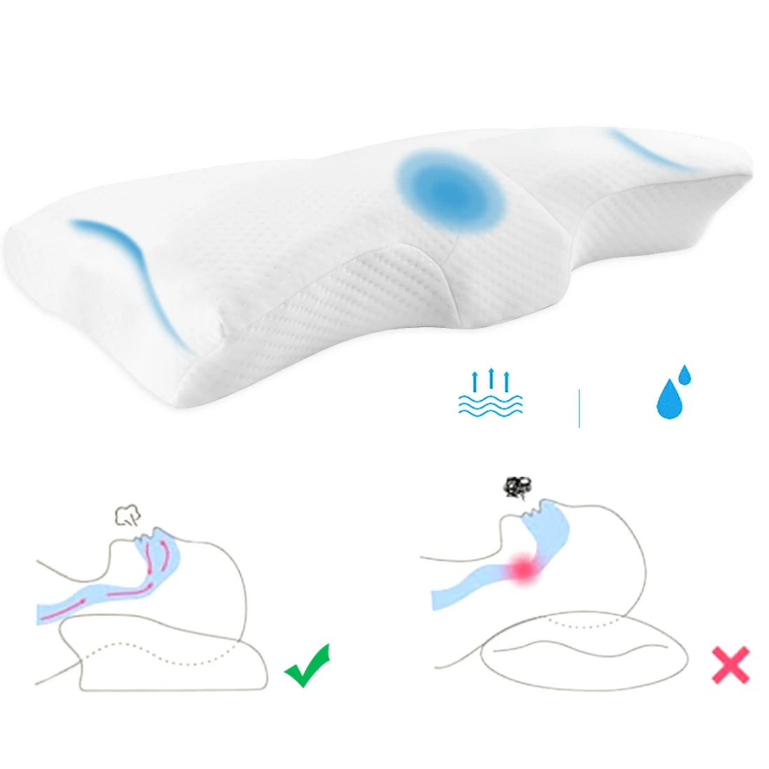 11 см шейные подушки из пены с памятью контурная Ортопедическая подушка для боли в