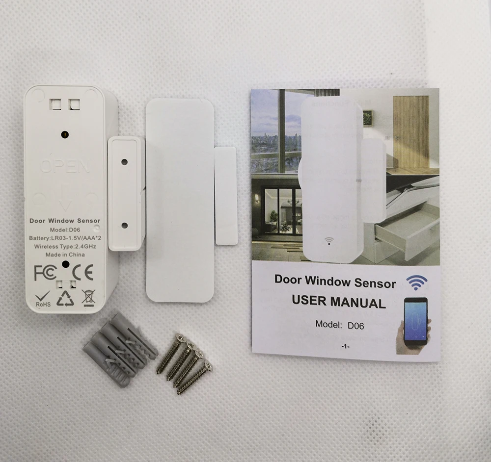 

Tuya smart Alarm system security home wifi Door Sensor switch Door Open/Closed Detectors work with Alexa and Google