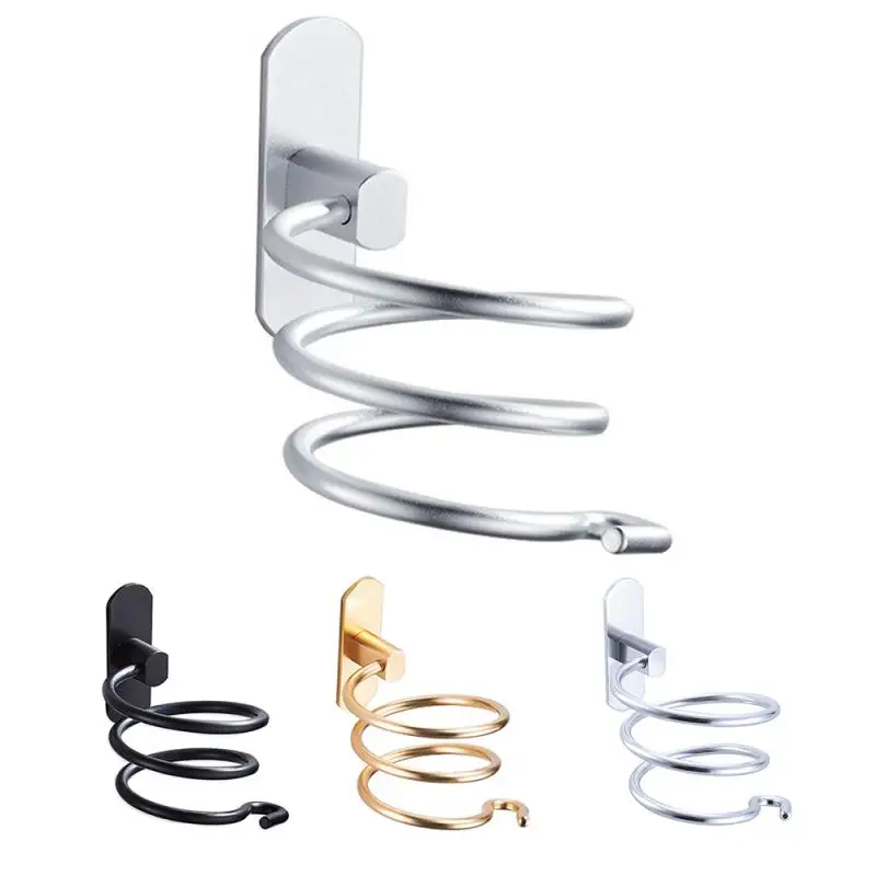 

2020 New Spiral Wall Mounted Hair Dryer Storage Organizer Rack Holder Hanger Drier Organize Using In Bathroom Salon X9X08024