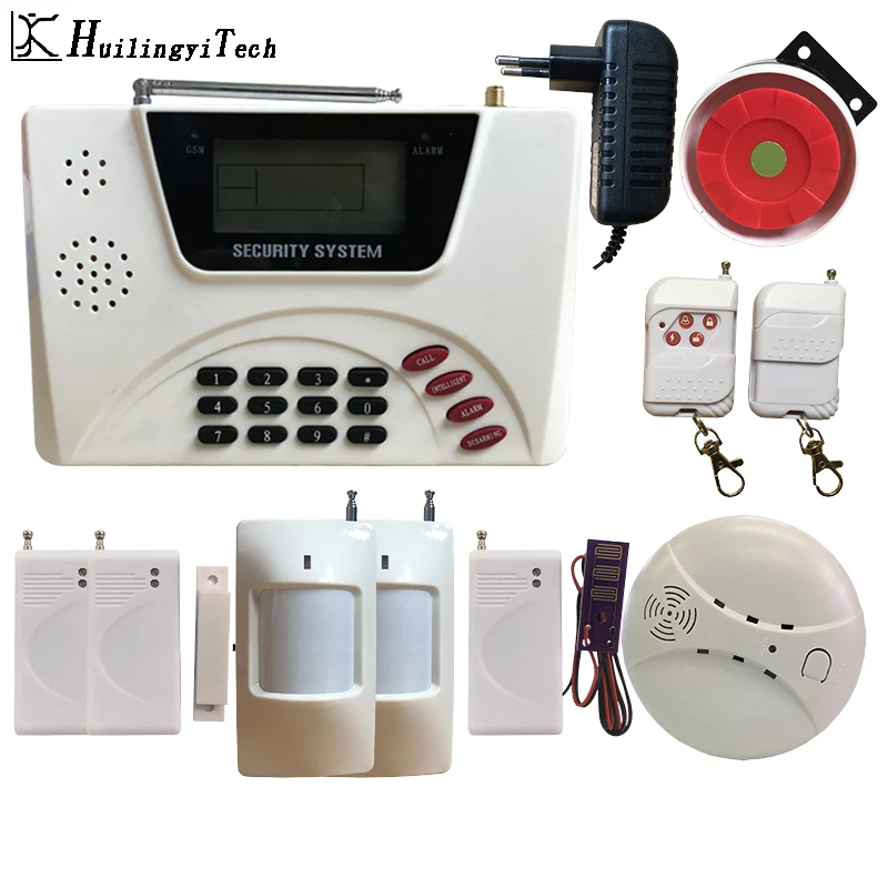 dual-2p2d1w1s2 Беспроводная GSM сигнализация домашняя охранная сигнализация системная клавиатура домашняя сенсорная аварийная система Комплект для системы безопасности дома - Цвет: dual-2p2d1w1s2