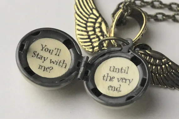 

12sets/lot HP Golden Snitch Stay With Me Necklace Steampunk