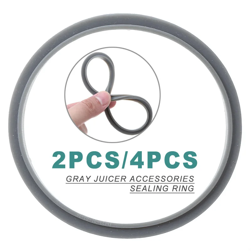2pcs/4pcs Grey Juicer Seal Rings Silicone Rubber Gasket Seal
