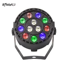 Плоский светодиодный прожектор Djworld Par 12x3 Вт, цветной стробоскоп с DMX512 для создания атмосферы дискотеки, диджея, музыки, домашвечерние, танцпола, бара