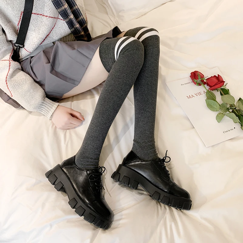 2019 Новое поступление винтажные Туфли Мэри Джейн с пряжкой в японском стиле