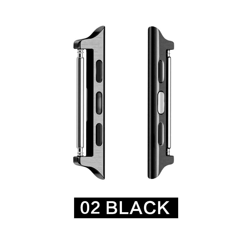 От XIYUZHIYI, разъем адаптер для Apple Watch Series 4/3/2/1 лента, 42 мм, 38 мм, Версия 44 мм 40 мм Нержавеющая сталь металлический разъем инструмент Аксессуары - Цвет ремешка: Black