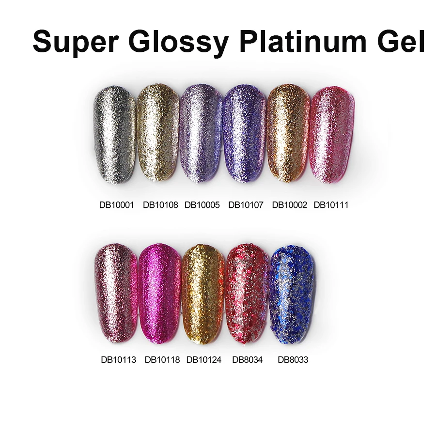 

Monasi UV Gel Nail Polish 3D Glossy Platinum Glitter Gel Diamond Gold Bright Shiny Lacquer Brilliant Soak Off Nail Varnish