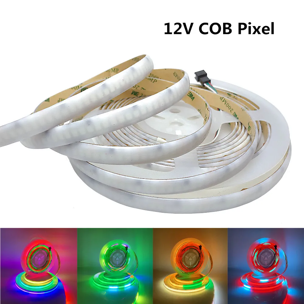 Полноцветная цифровая RGB COB Светодиодная лента 12 В WS2811 / 1903 /16703 программируемая 5 м