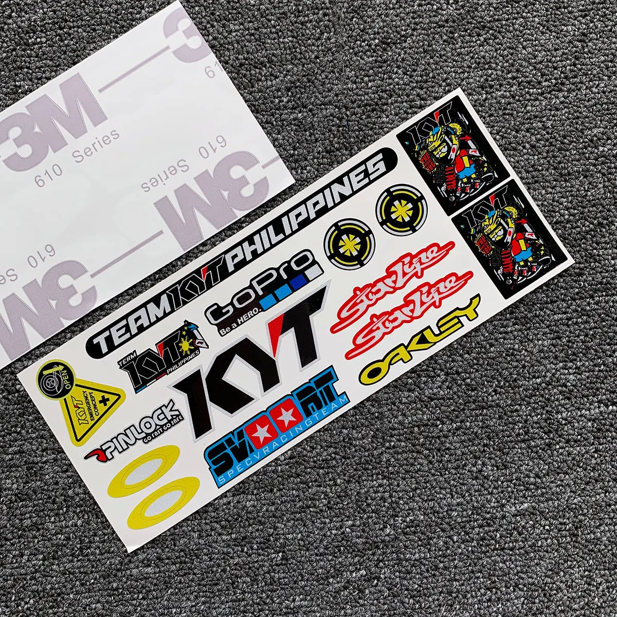 

For KYT Helmet Sticker Full Helmet Half Helmet 3M Material Lens Decoration SHOEI Waterproof Motorcycle Decal