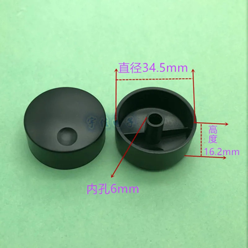 

10 Piece 34.5 * 16.2mm black plastic knob flower shaft inner hole 6mm potentiometer switch adjustment knob
