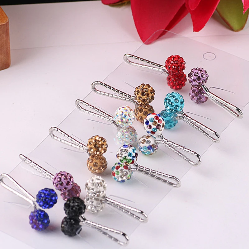 Muslim Hijab Clip Rhinestone Ball Scarf/Shawl Mix Color Islamic Women Scarves Safety Crystal Shawl Pin Buckles | Украшения и