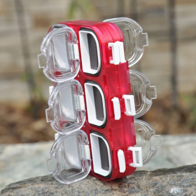 Рыболовные аксессуары коробка магнитная водонепроницаемая 6 сеток рыболовный