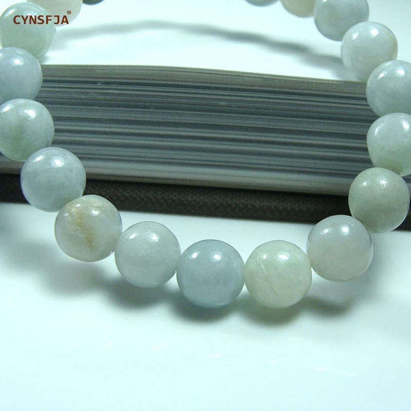 CYNSFJA Real Certified Natural Grade A Burmese Jadeite Women' Charms Amulets Bead Jade Bracelet Bangle Fine Jewelry Best Gifts