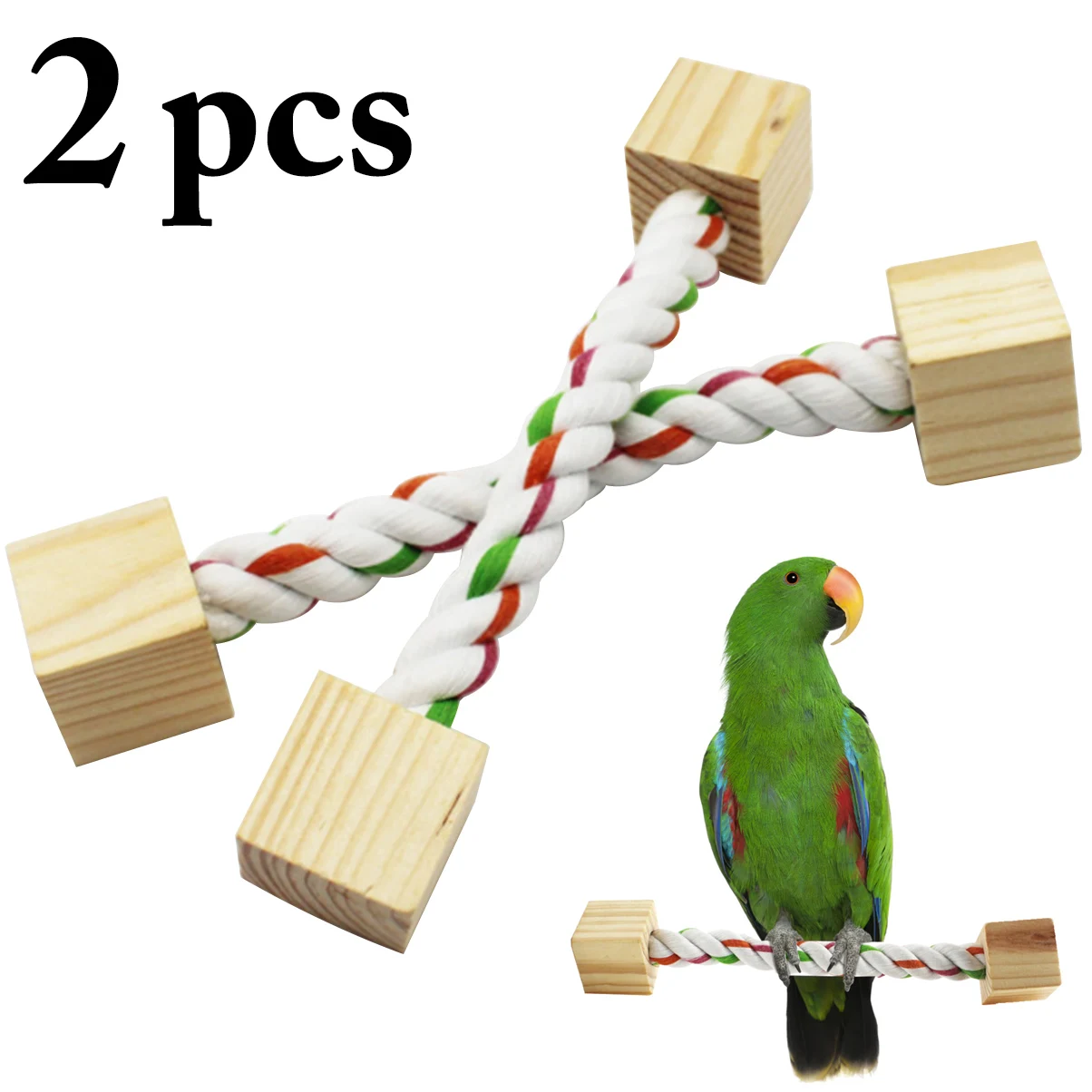 2 шт. птичий канат окунь креативный портативный попугай птица стенд игрушка