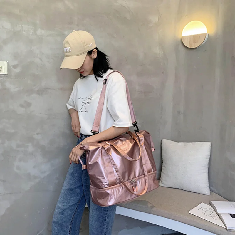 Спортивная женская сумка для фитнеса Водонепроницаемая спортивная розового