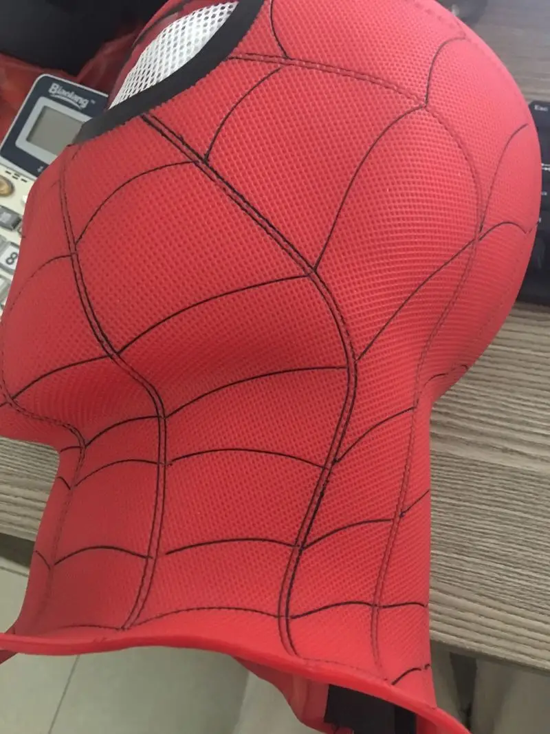 Новинка высокое качество с полной головой Человек паук 3D красные латексные маски