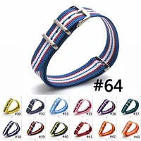 16mm 18mm 20mm 22mm nato army sports brand nylon fabric belt accessories silver buckle bands 18mm watch strap substitute dw