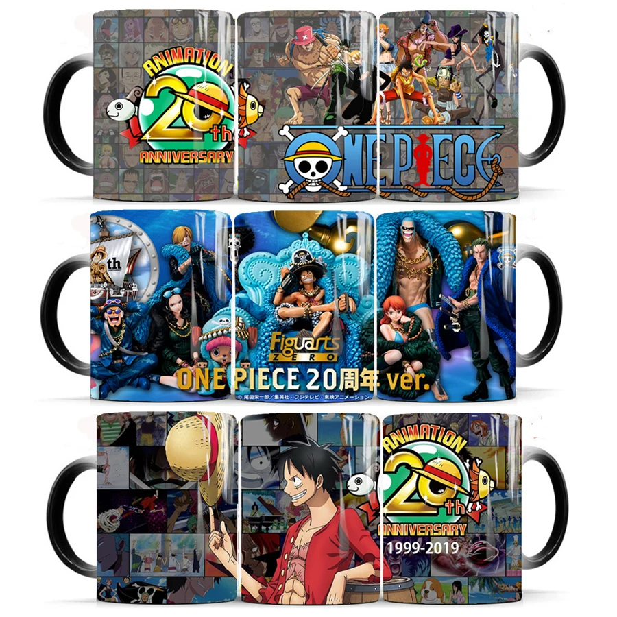 

One Piece Creative Gifts Magic Coffee Milk Mugs Hot Drink Cup Color Changing Mug Drinkware Tea Cup Birthday Present