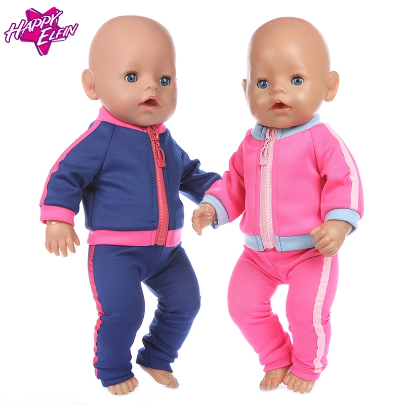 

2021 New Baby New Born Fit 18 inch 43cm Doll Clothes Accessories Purple Pink Down Jacket Clothes For Baby Birthday Gift