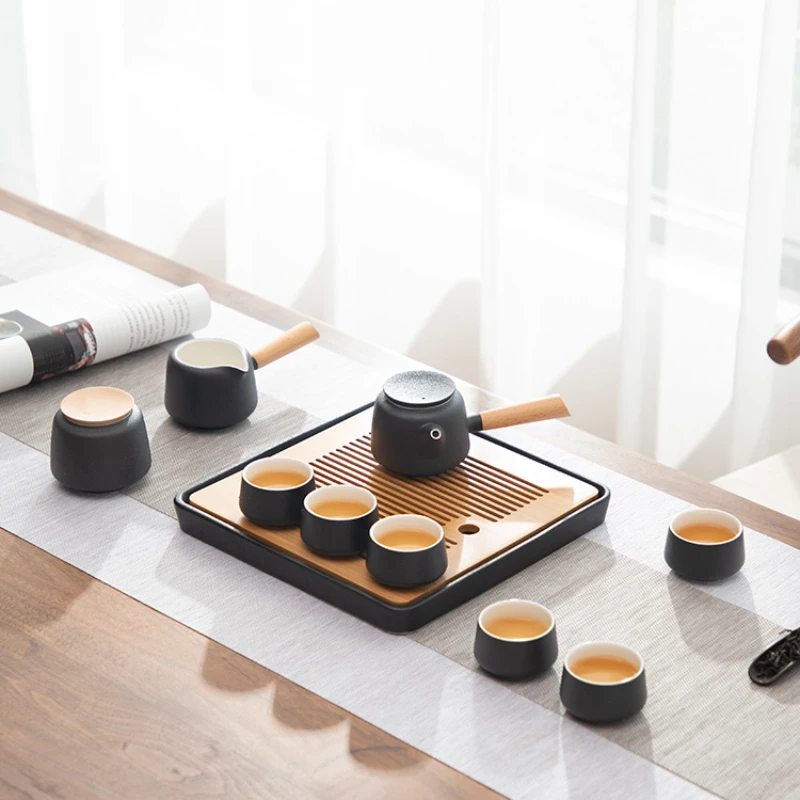 

Современный роскошный чайный набор, керамические чайные горшки, чашка для зеленого чая, чайный набор, дорожный портативный чайный набор, эс...