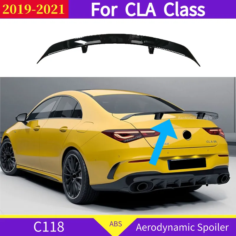 Задний спойлер C118 для Mercedes CLA Class W118 2019-2021 CLA250 CLA200 CLA220 CLA35 ABS аэродинамический