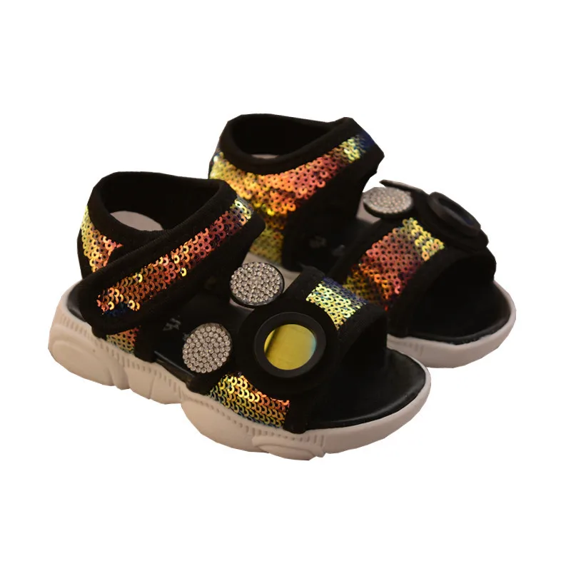 

Summer new gilrs sandals little princess fashion sequins sandals shoes baby Roman sandals