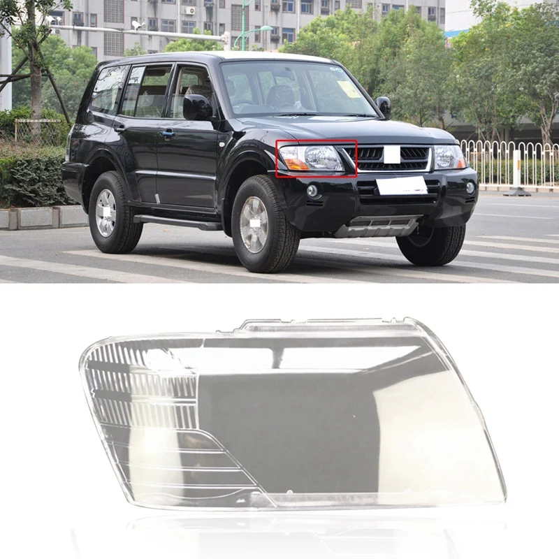 

Car Front Head Light Lamp for 2003-2007 Mitsubishi Pajero V73 Headlight Waterproof Clear Lens Auto Shell Cover Left