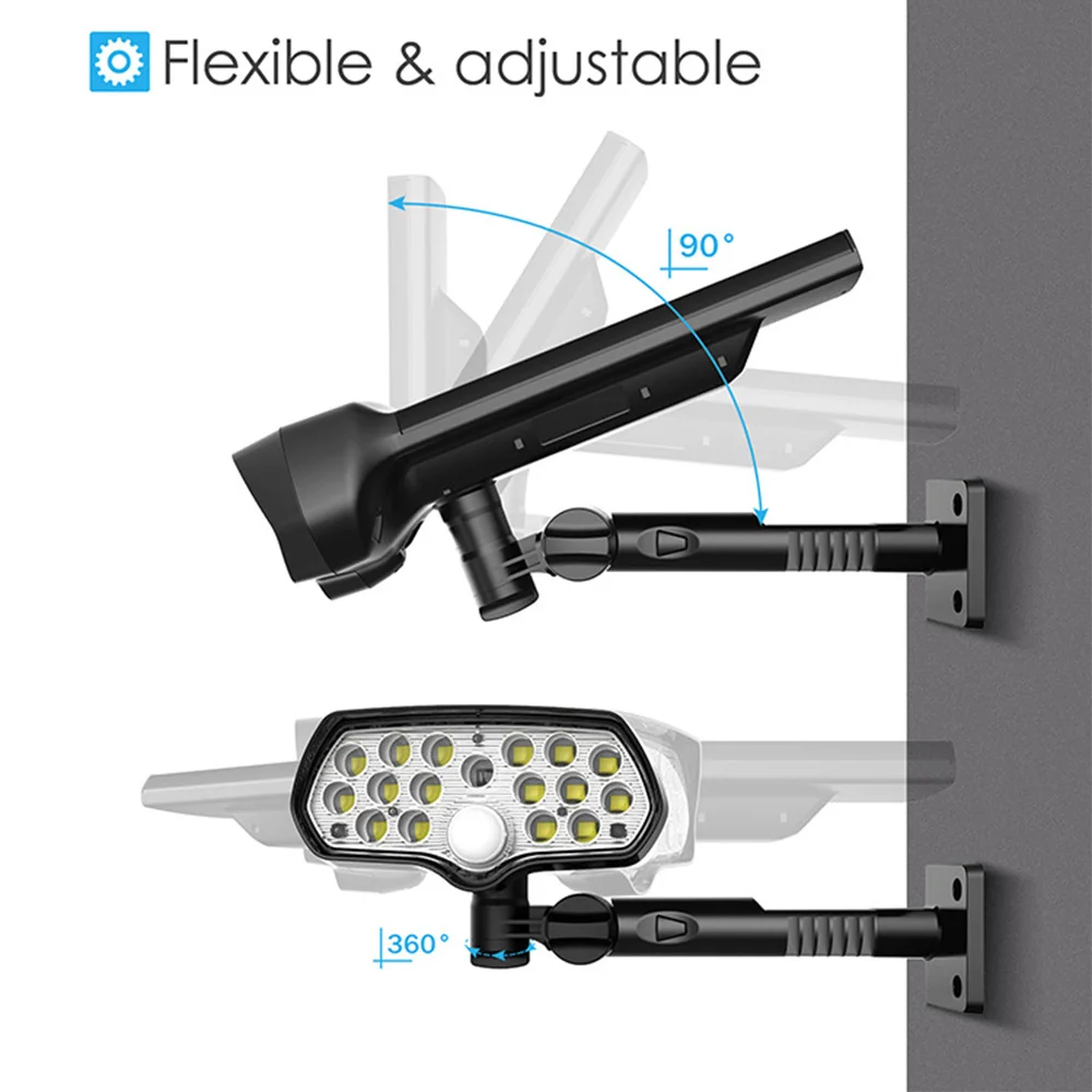 

17LED Shark Shape Bright Solar Light Outdoor Solar Lamp IP65 Waterproof PIR Motion Sensor Street Light For Garden Decoration