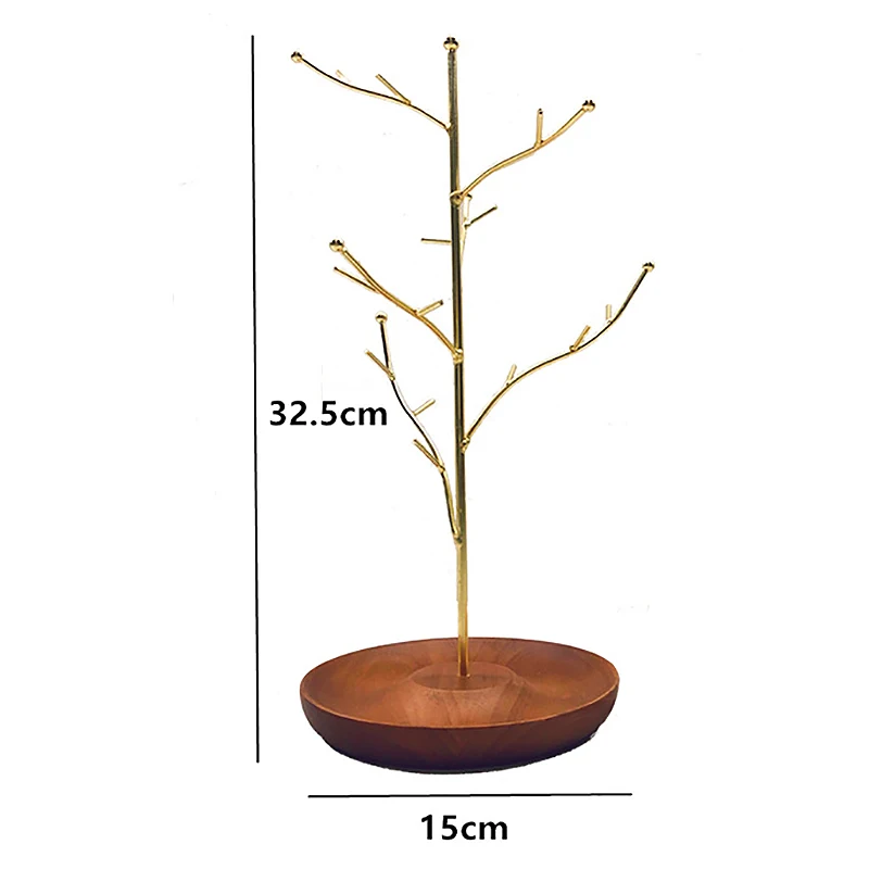 Ювелирные изделия дерево стенд ювелирные Дисплей серьги ожерелье держатель