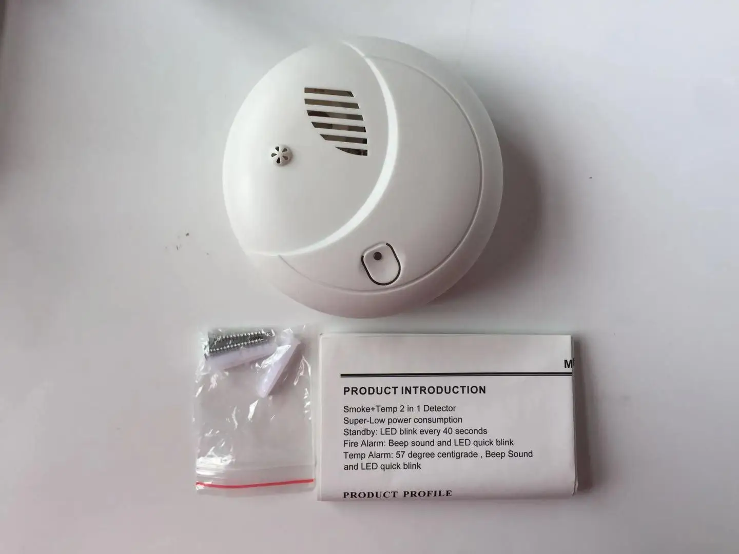 

Wireless Heat and Smoke Sensor Detector Fire Alarm System For Home Smart Smoke Temperature Sensor for 433MHz WIFI GSM G90B Plus