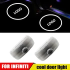 Светодиодный проектор логотипа на дверь автомобиля, 2 шт., 12 В, для Infiniti FX G M EX Q50 Q70 Q60 QX50 QX70 QX80, для Nissan Patrol
