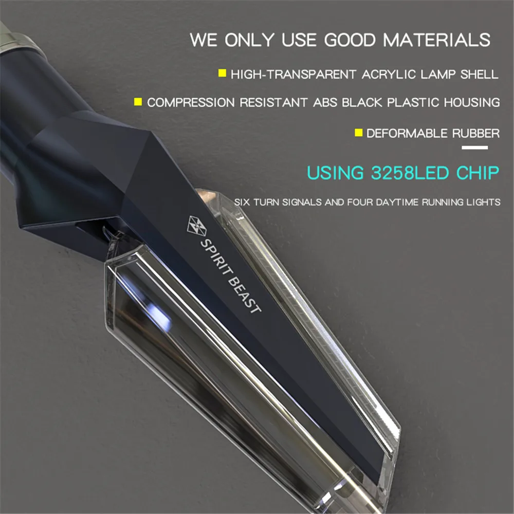Светодиодный индикатор указателя поворота для мотоцикла Spirit Beast фонарики DRL KAWASAKI