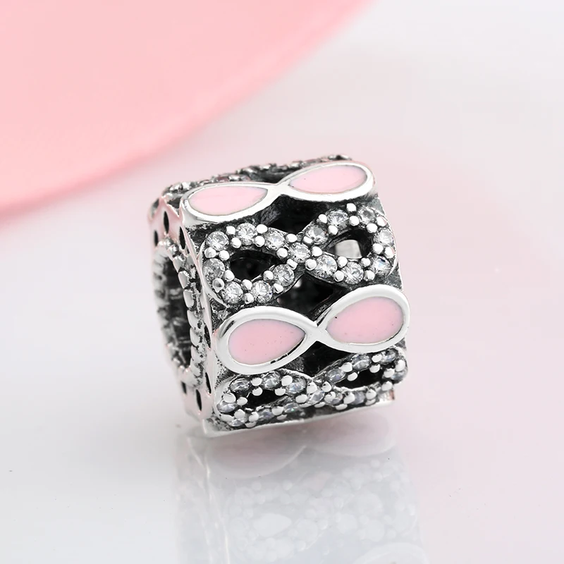 Женский розовый галстук-бабочка из серебра 925 пробы с эмалью | Украшения и