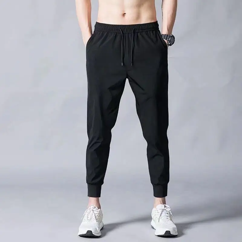 

Men's Stripe Casual Pants Mens Four Seasons High Quality Business Trousers Men's Straight Harem Pants