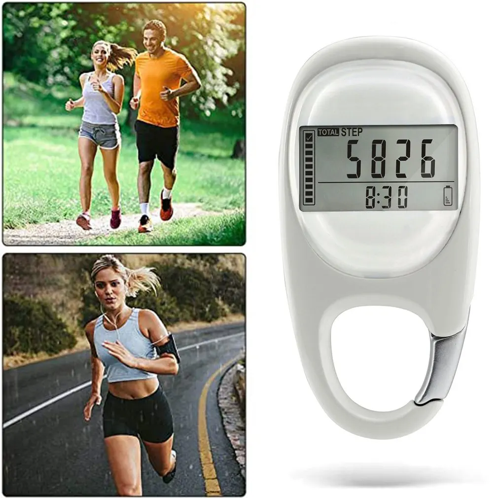 

3D Induction Calorie Pedometer Portable Step Counting Accurate Multi-function Mini Fitness Walking Distance Exercise Digital