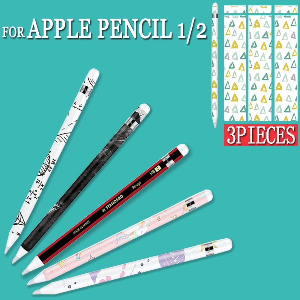 

Ультратонкий стилус для Apple Pencil 1, 2 наклейки, защита от царапин, нарисованные наклейки, ручка с наклейками, нескользящая защитная бумага